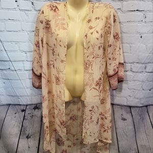 Maurices Multi Color Sheer Duster